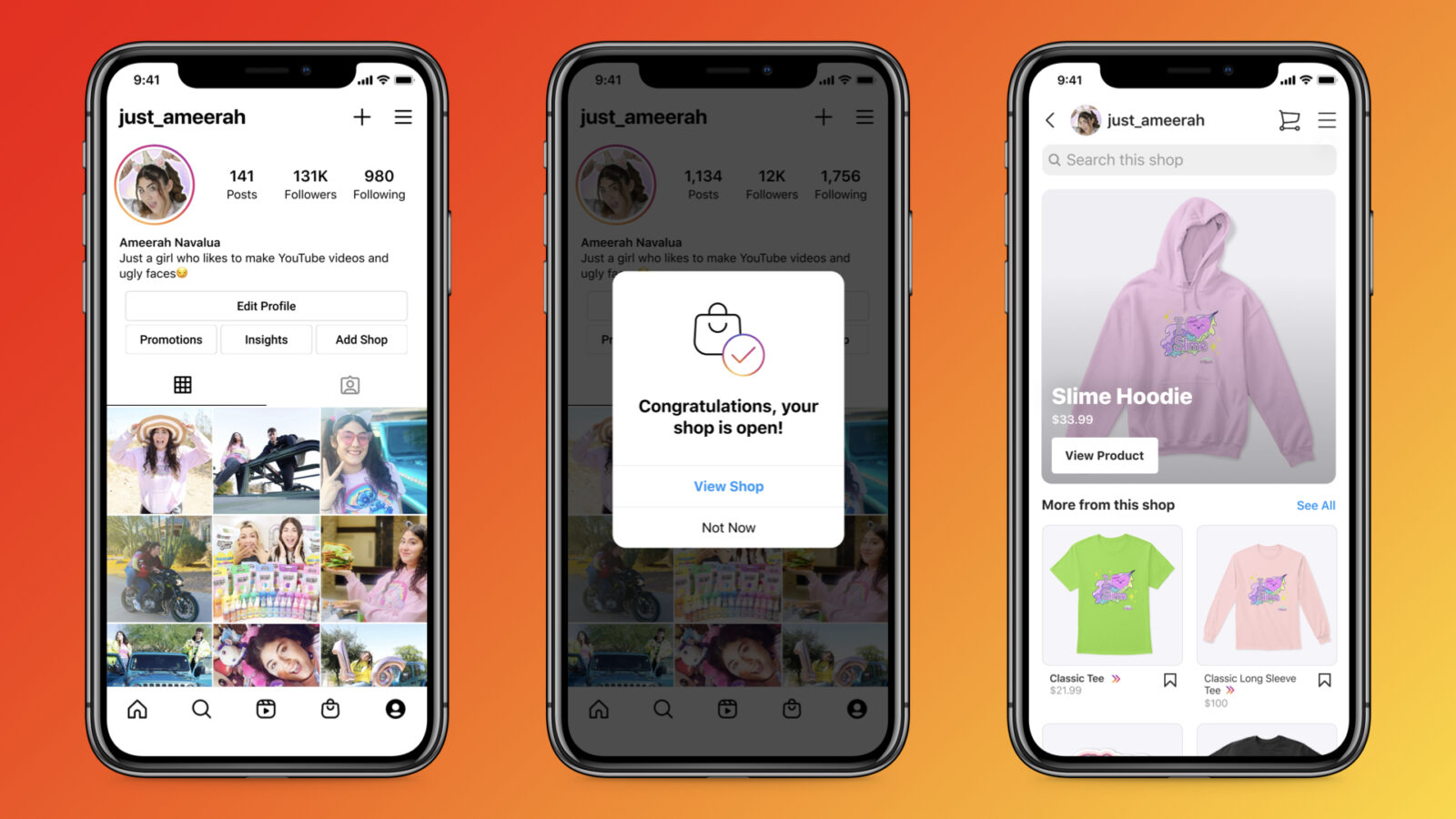 colección de productos instagram