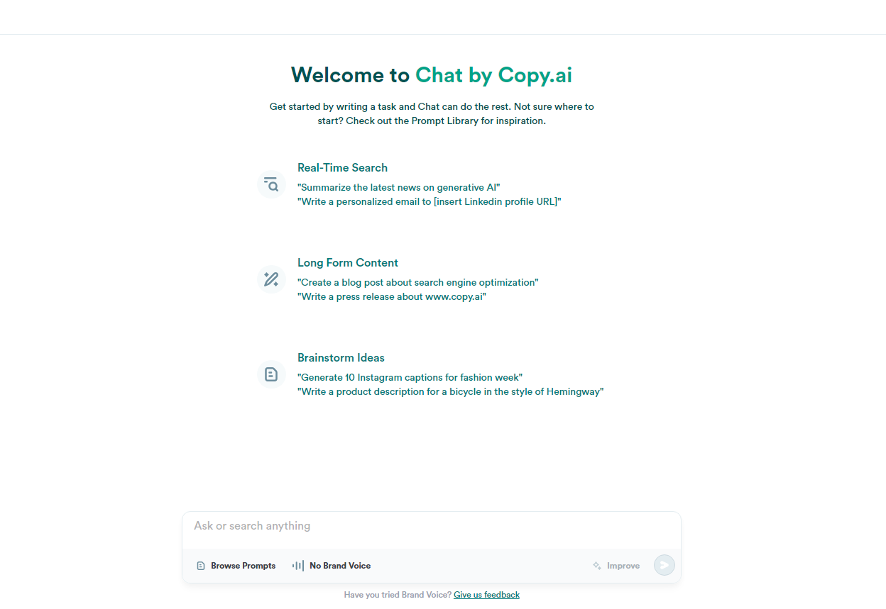 Chat de inteligencia artifical Copy Ai