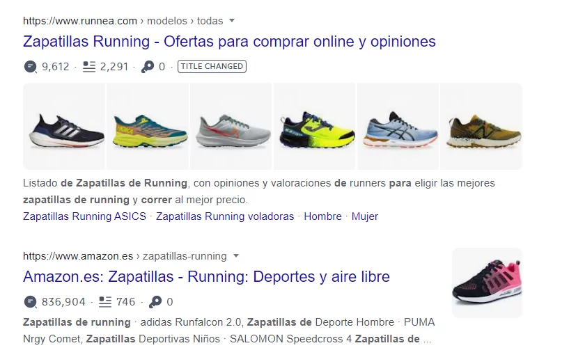 Ejemplo de Página e-commerce